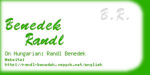benedek randl business card